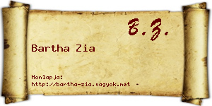 Bartha Zia névjegykártya